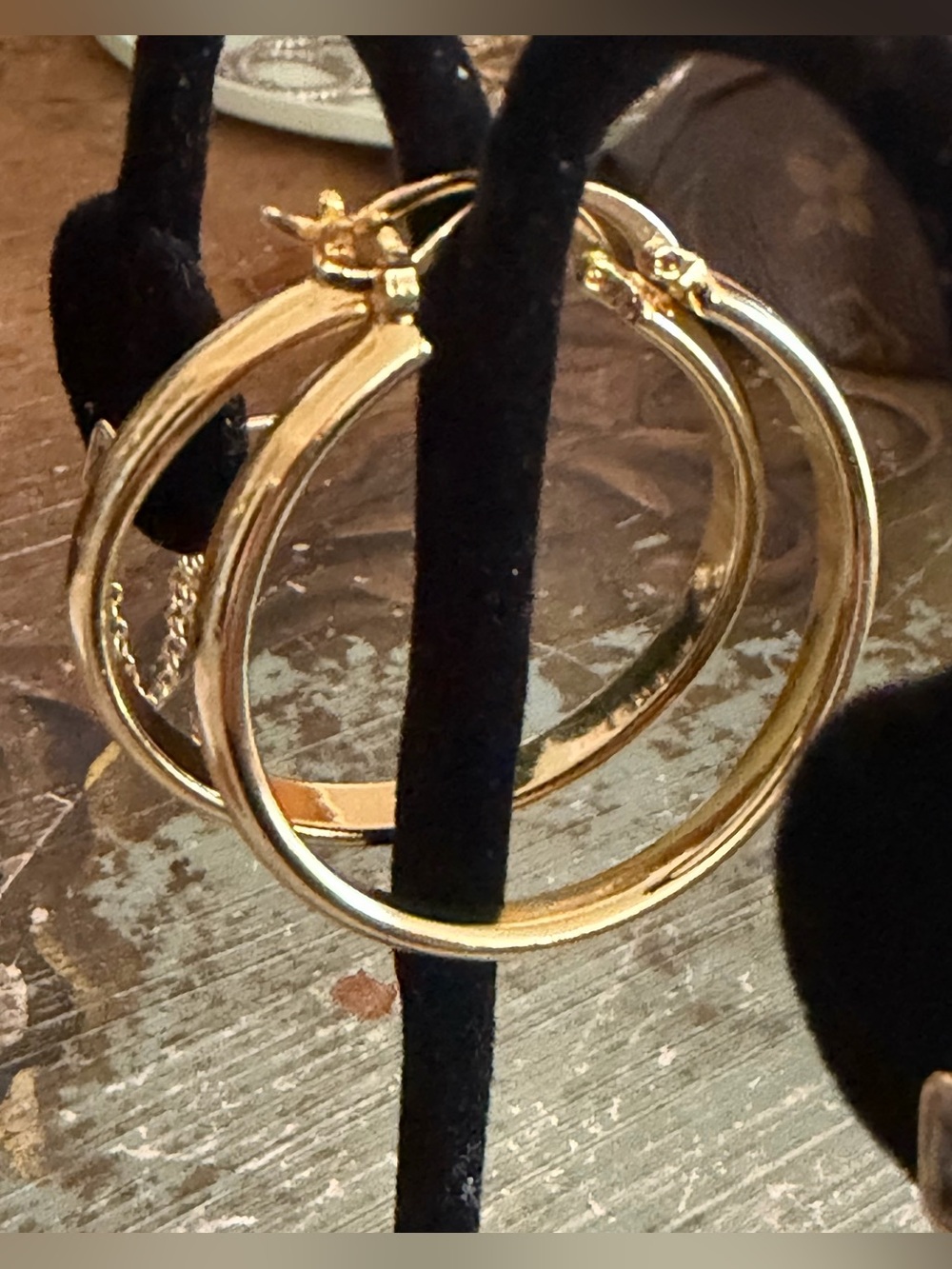 Gold plated Hoop Earrings  2 inch size.  Brand new!🆕